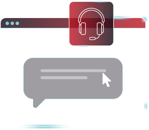 Illustration of VoIP customer support with live chat and technical assistance