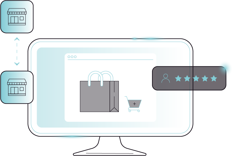 connect stores illustrations
