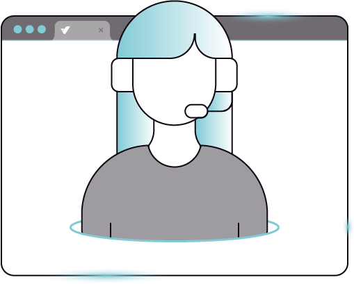 digital receptionist illustration of agent