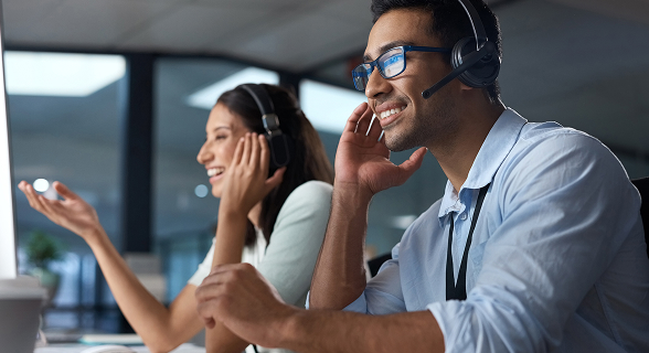 sales team on calls