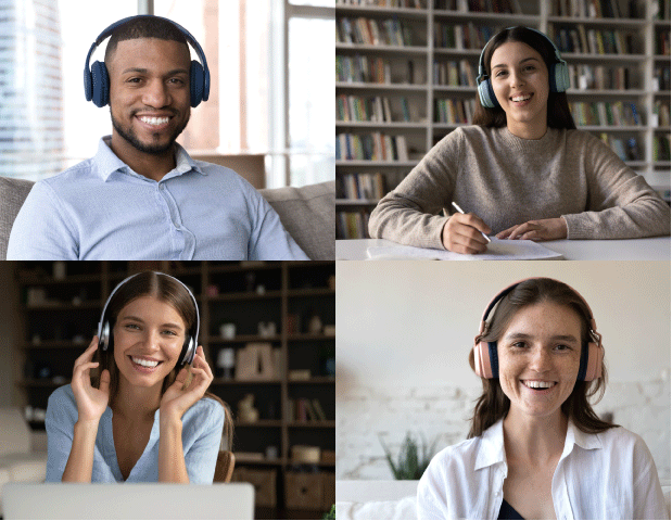 team on a call conference